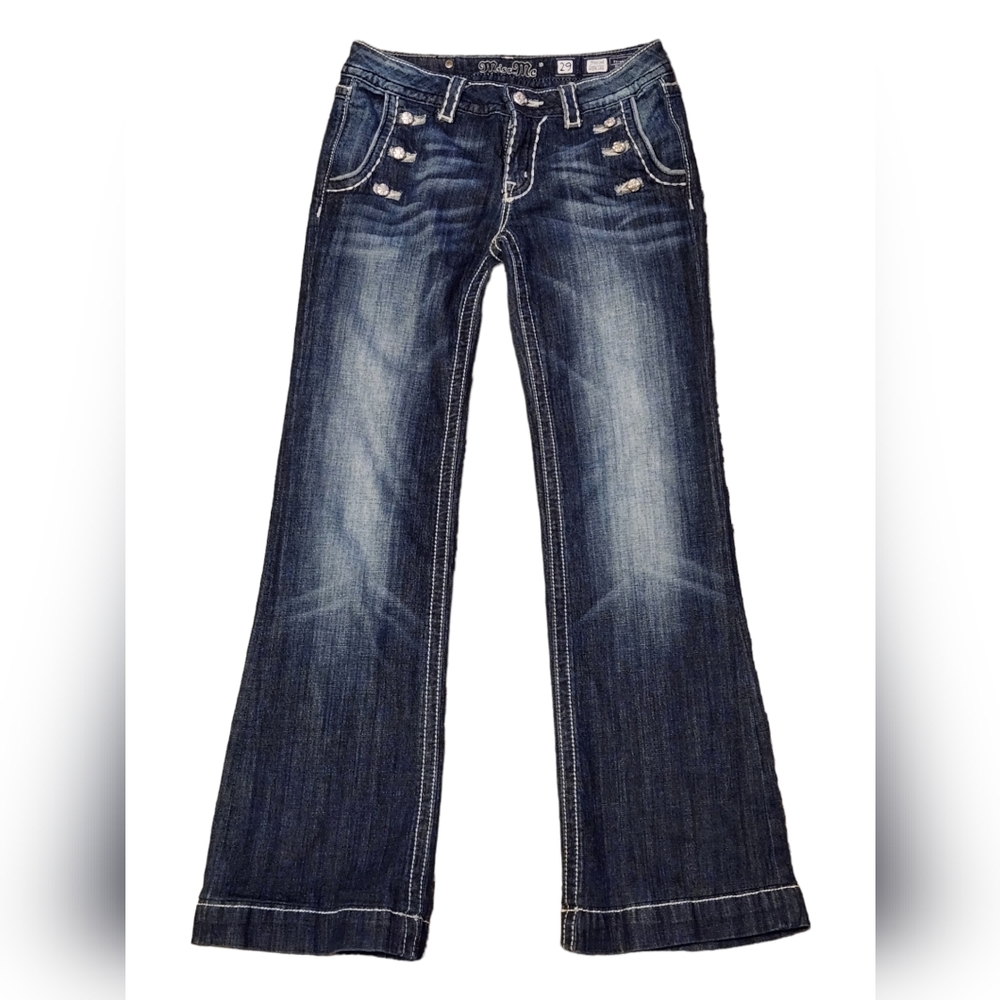 **SOLD** MISS ME Dark Wash Wide Leg Jeans